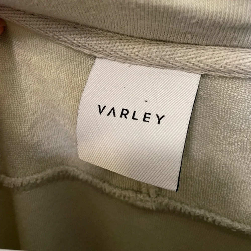 Varley Lyle Top Sweatshirt Sage Grey Large Mini Terry Crewneck